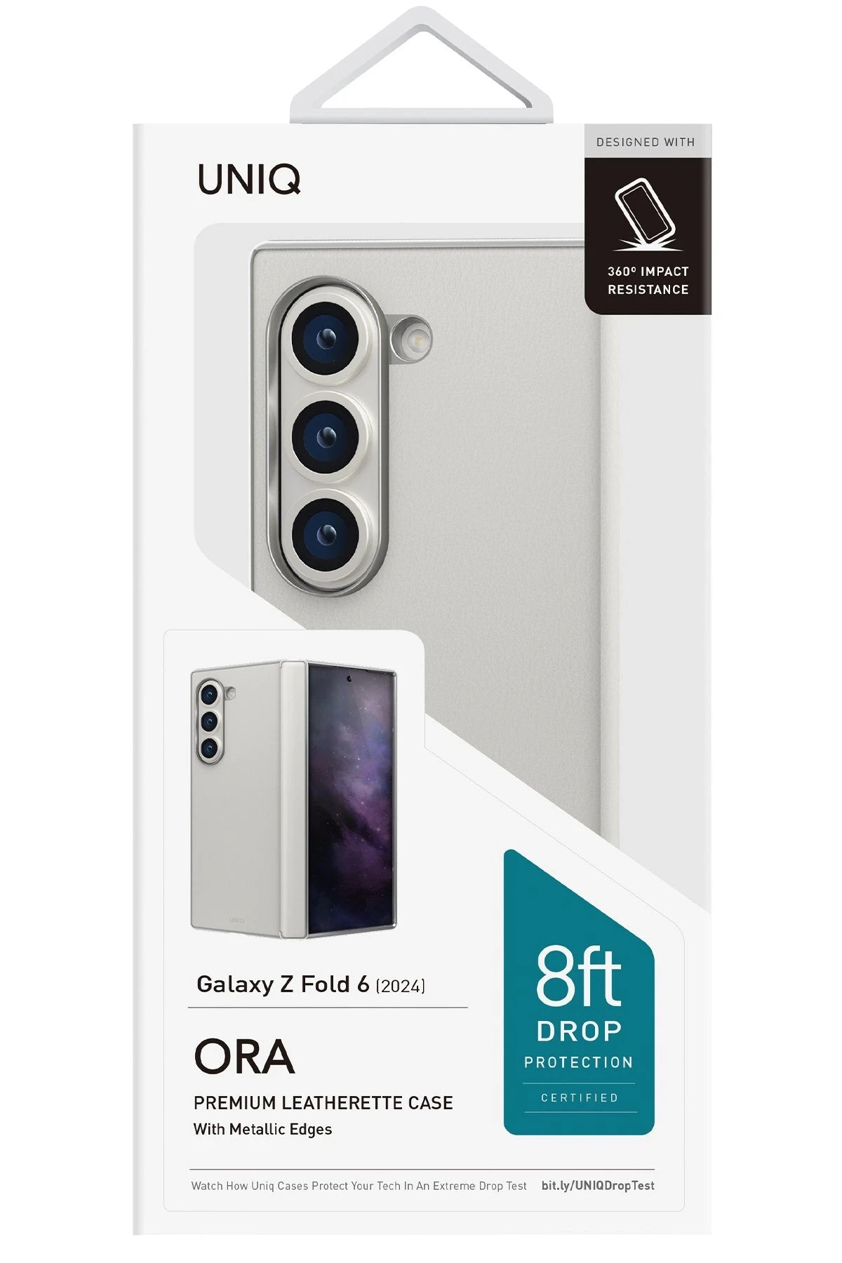 Uniq Samsung Galaxy Z Fold 6 Ora Katlanabilir Deri Telefon Kılıfı