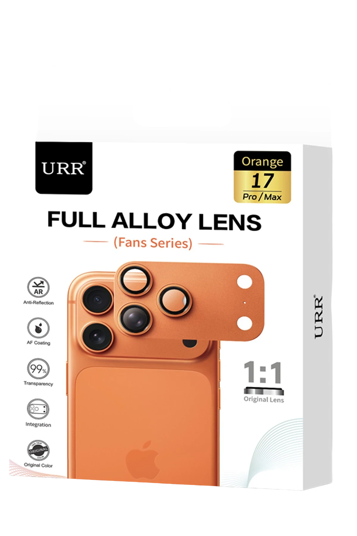 URR iPhone 17 Pro Max Fans Series Full Alloy Kamera Lens Koruyucu