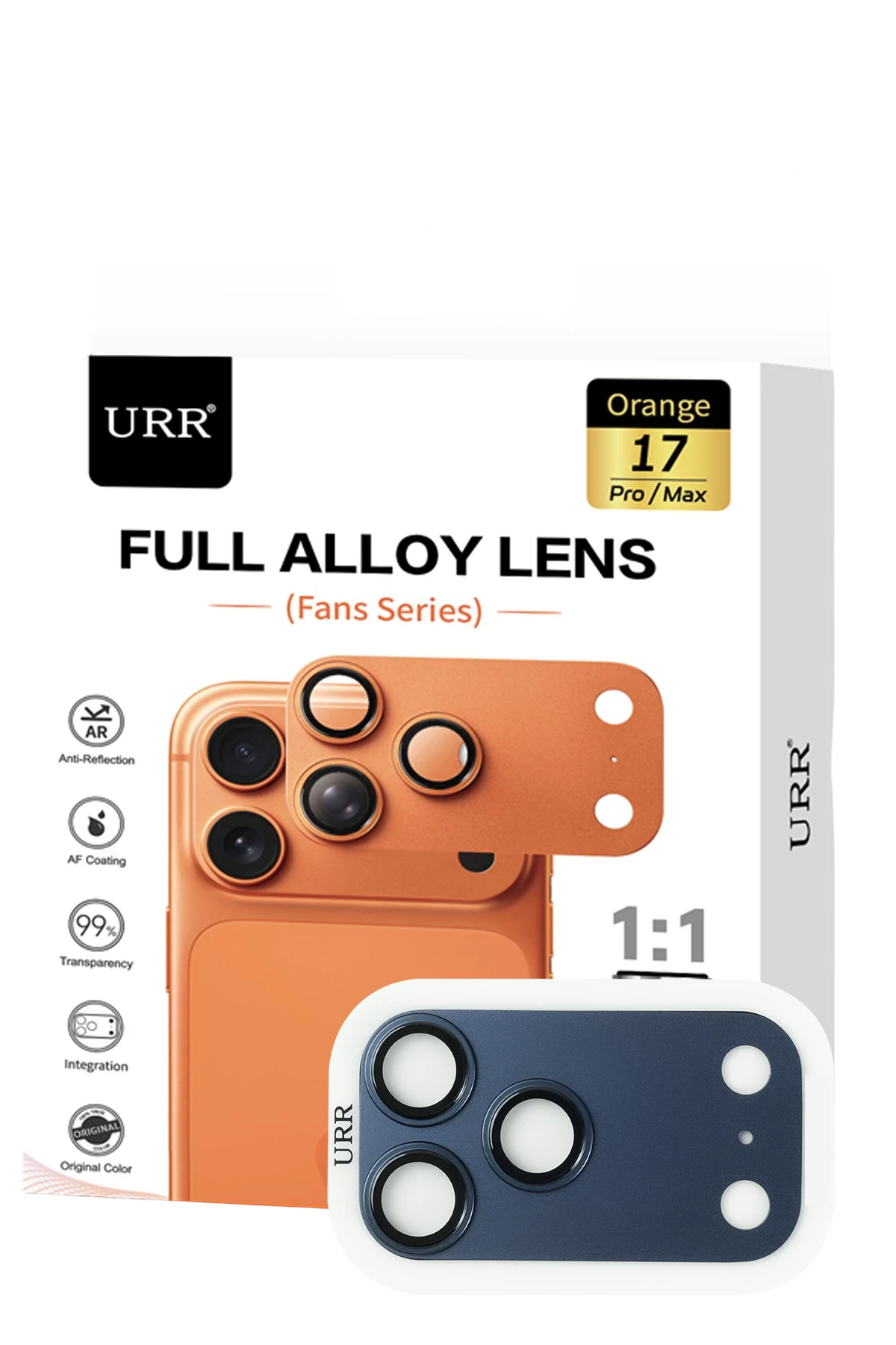 URR iPhone 17 Pro Max Fans Series Full Alloy Kamera Lens Koruyucu