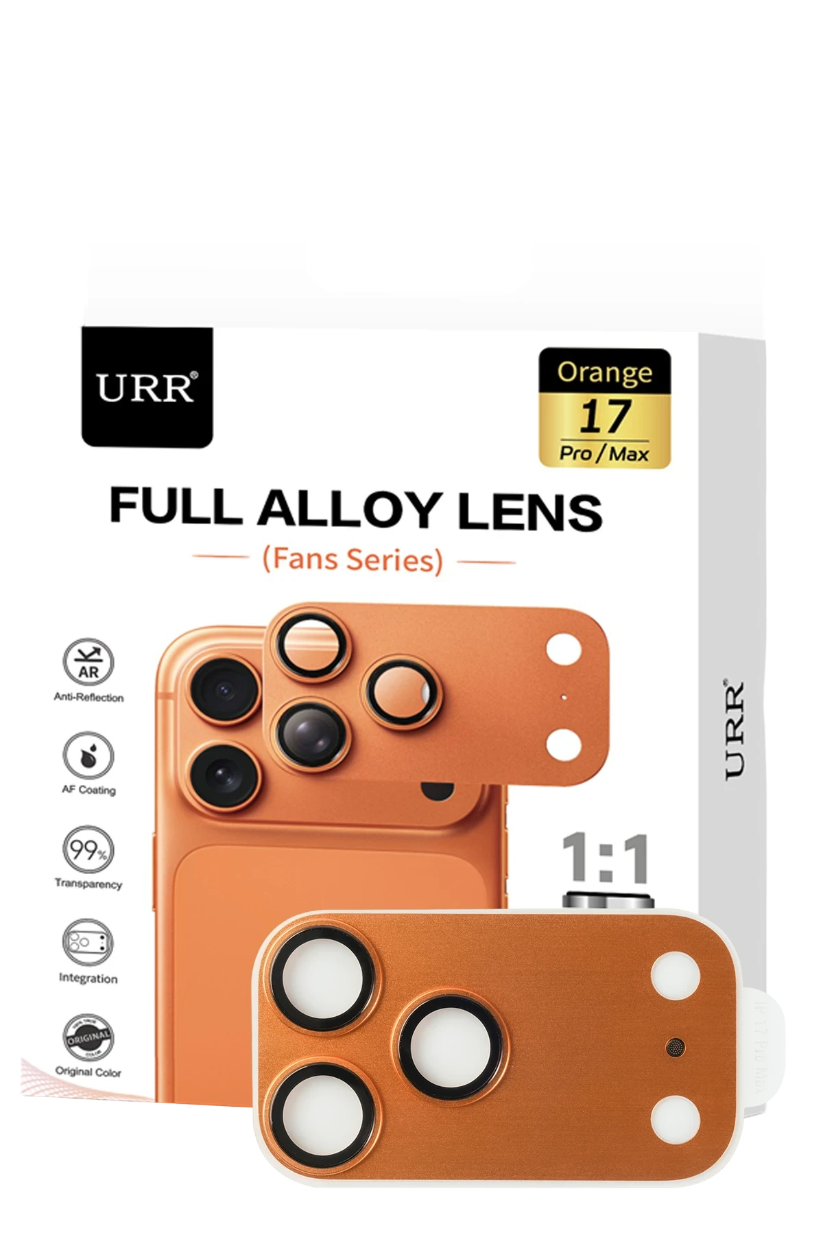 URR iPhone 17 Pro Max Fans Series Full Alloy Kamera Lens Koruyucu