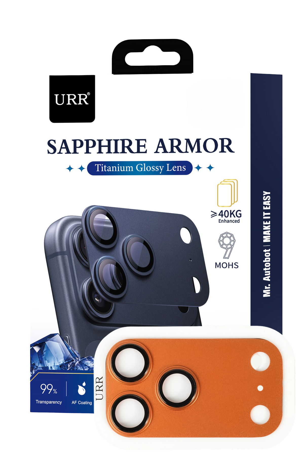 URR Apple iPhone 17 Pro Max Sapphire Armor Kamera Lens Koruyucu