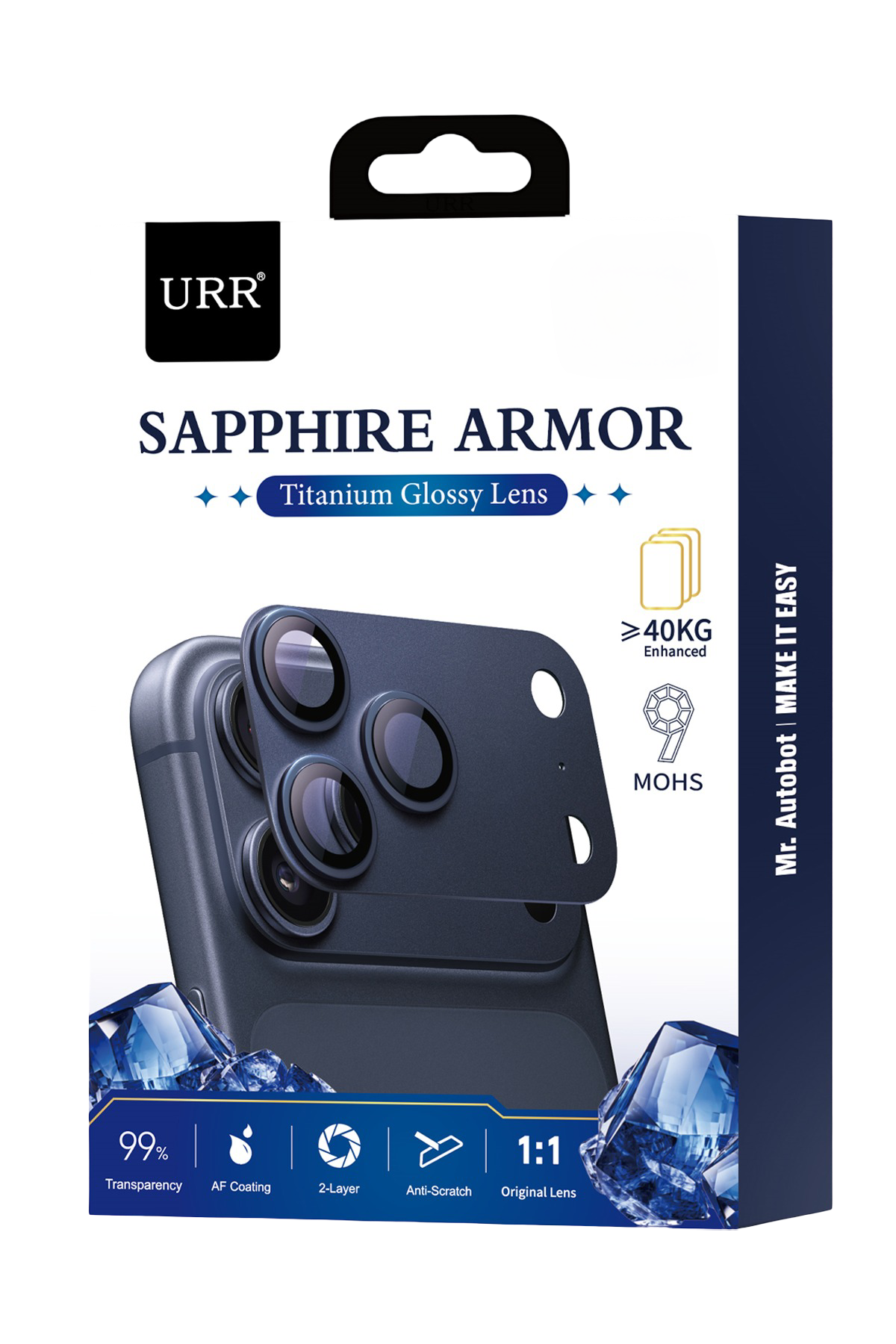 URR Apple iPhone 17 Pro Sapphire Armor Kamera Lens Koruyucu