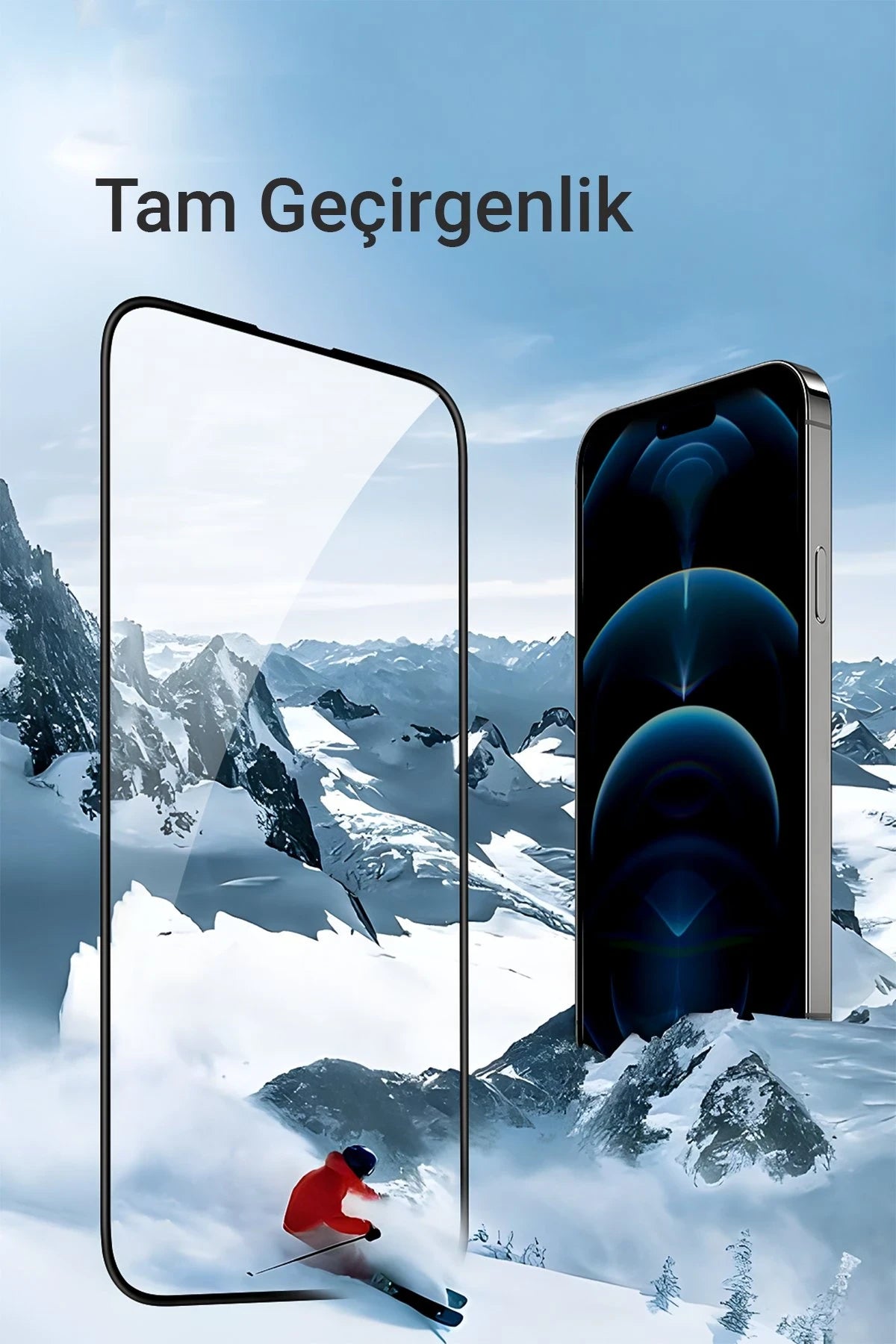 URR iPhone 14 Pro Max 2.5D Antistatik Silkscreen Cam Ekran Koruyucu