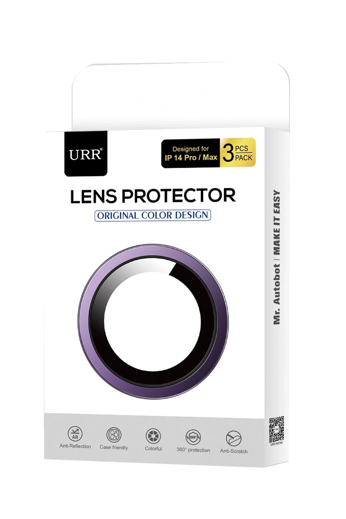 URR iPhone 14 Pro Max Titanium Alloy AR Kamera Lens Koruyucu