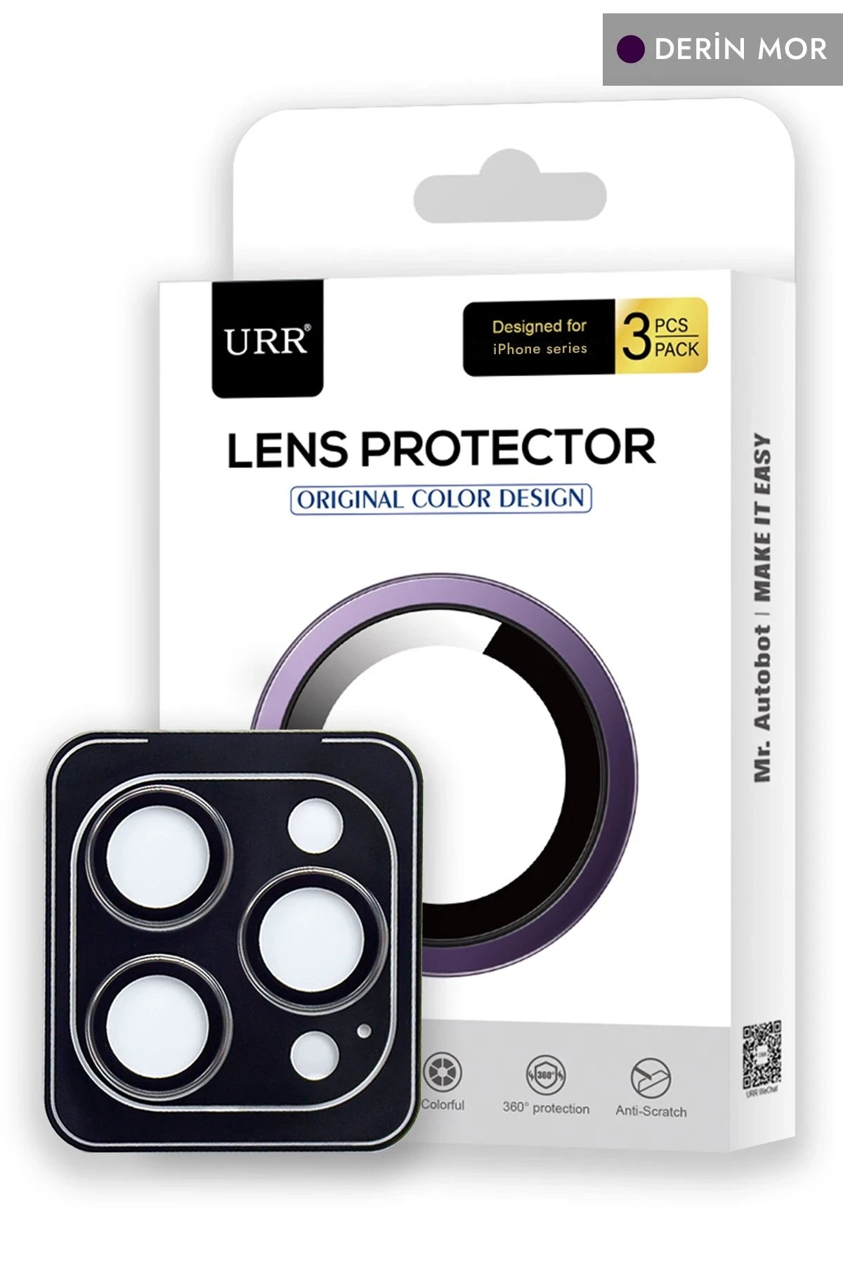 URR iPhone 14 Pro Max Titanium Alloy AR Kamera Lens Koruyucu
