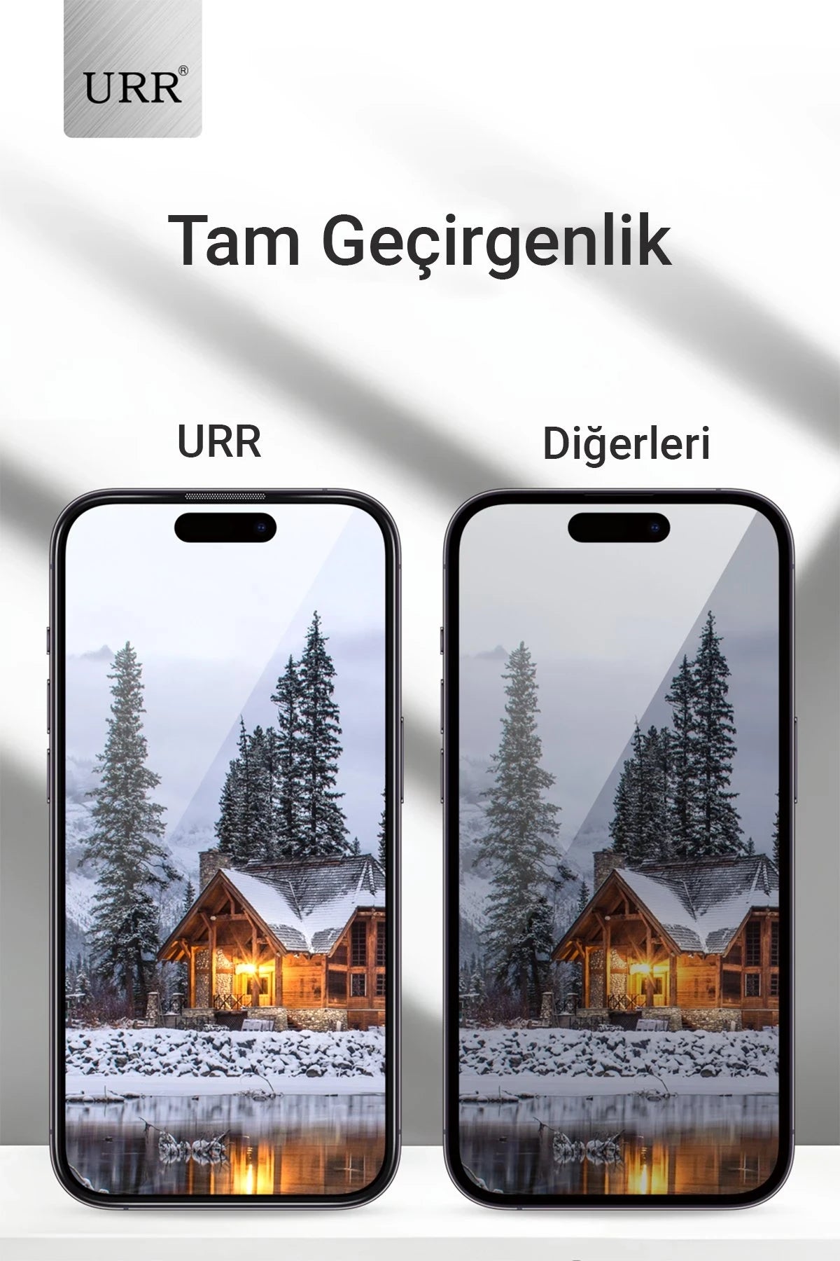 URR iPhone 15 Pro 3D Privacy Resin Edge Cam Ekran Koruyucu