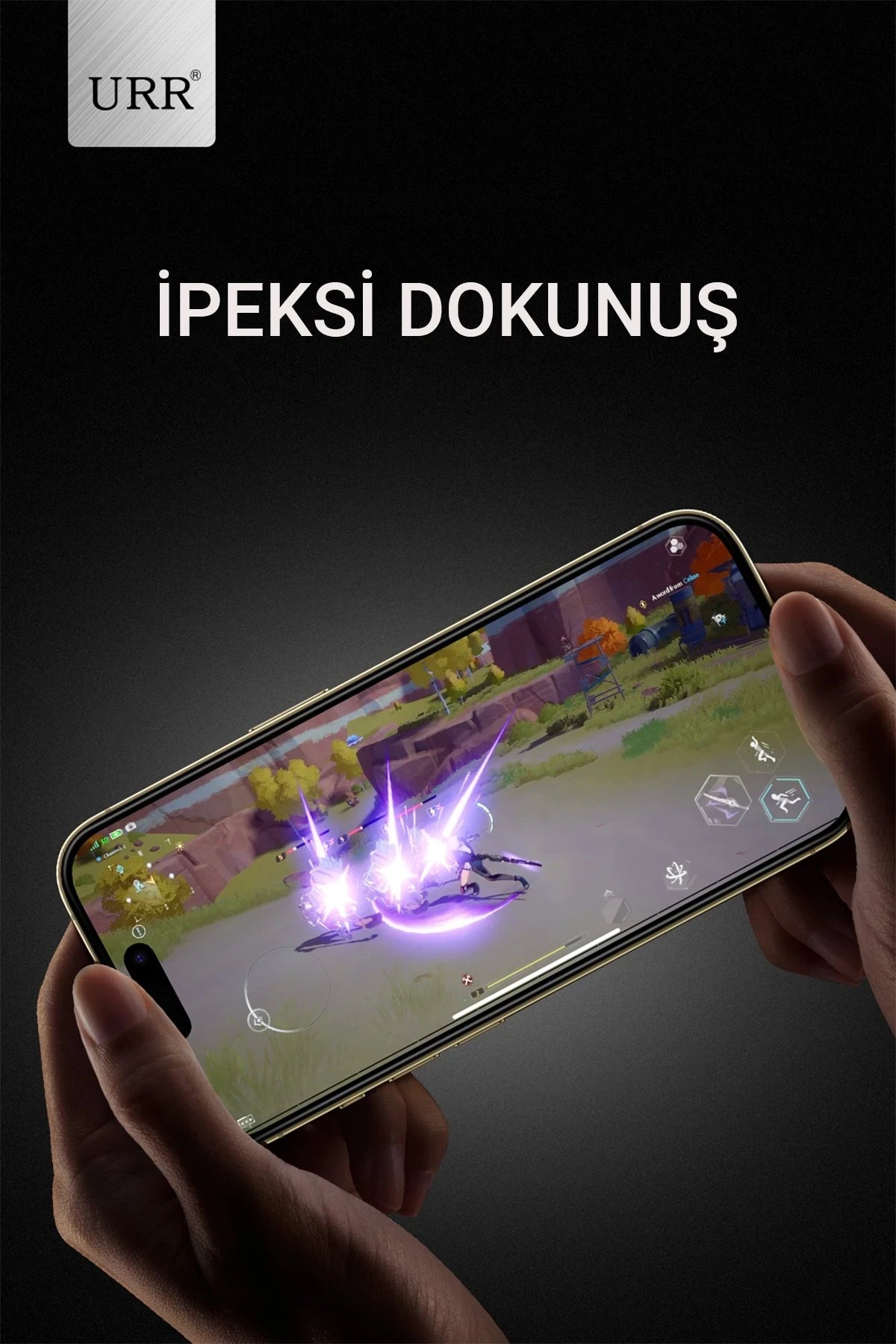 URR iPhone 15 Pro Max 3D Matte Antiglare Resin Edge Cam Ekran Koruyucu