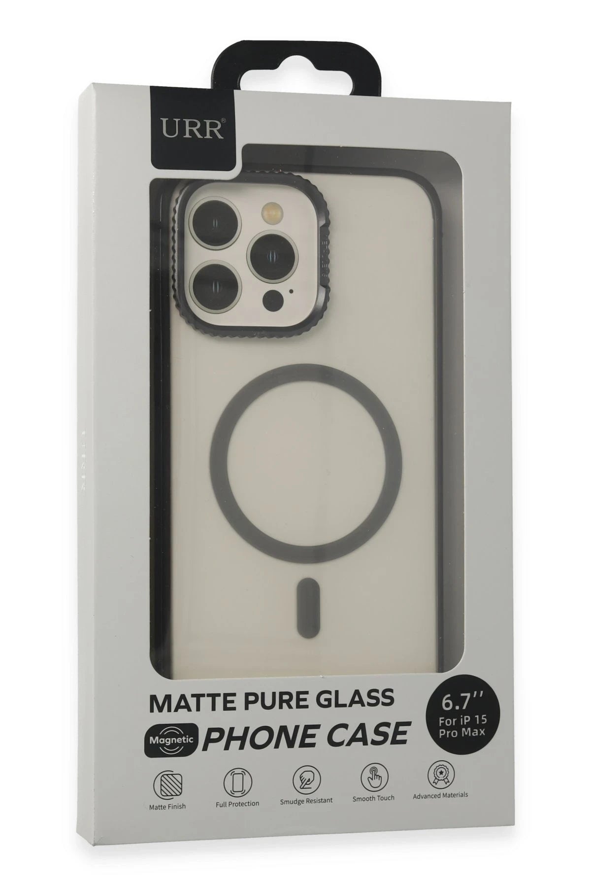 URR iPhone 15 Pro Max PVDSS Lens Titanium Edge Magsafe Telefon Kılıfı
