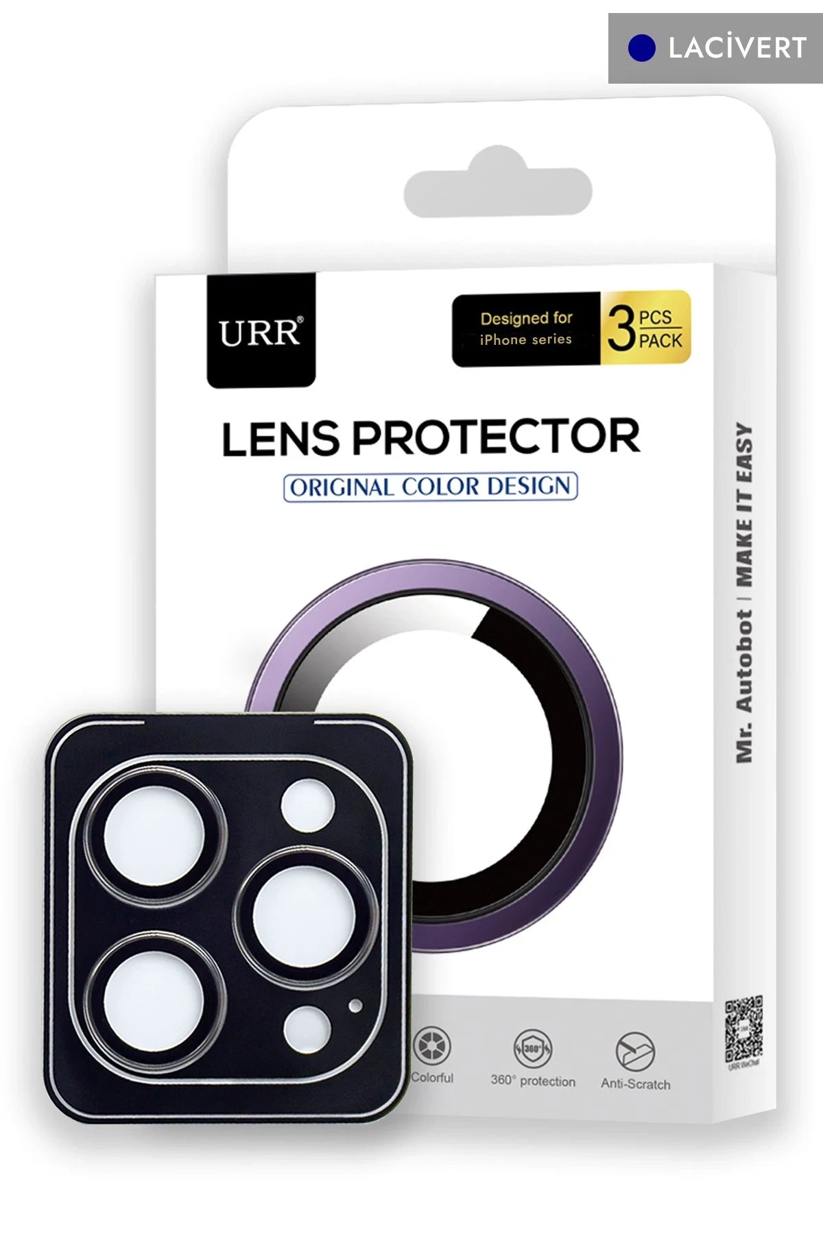 URR iPhone 15 Pro/ 15 Pro Max Titanium Alloy AR Kamera Lens Koruyucu