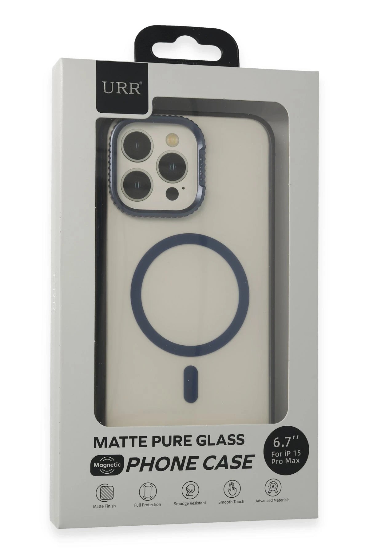 URR iPhone 15 Pro PVDSS Lens Titanium Edge Magsafe Telefon Kılıfı