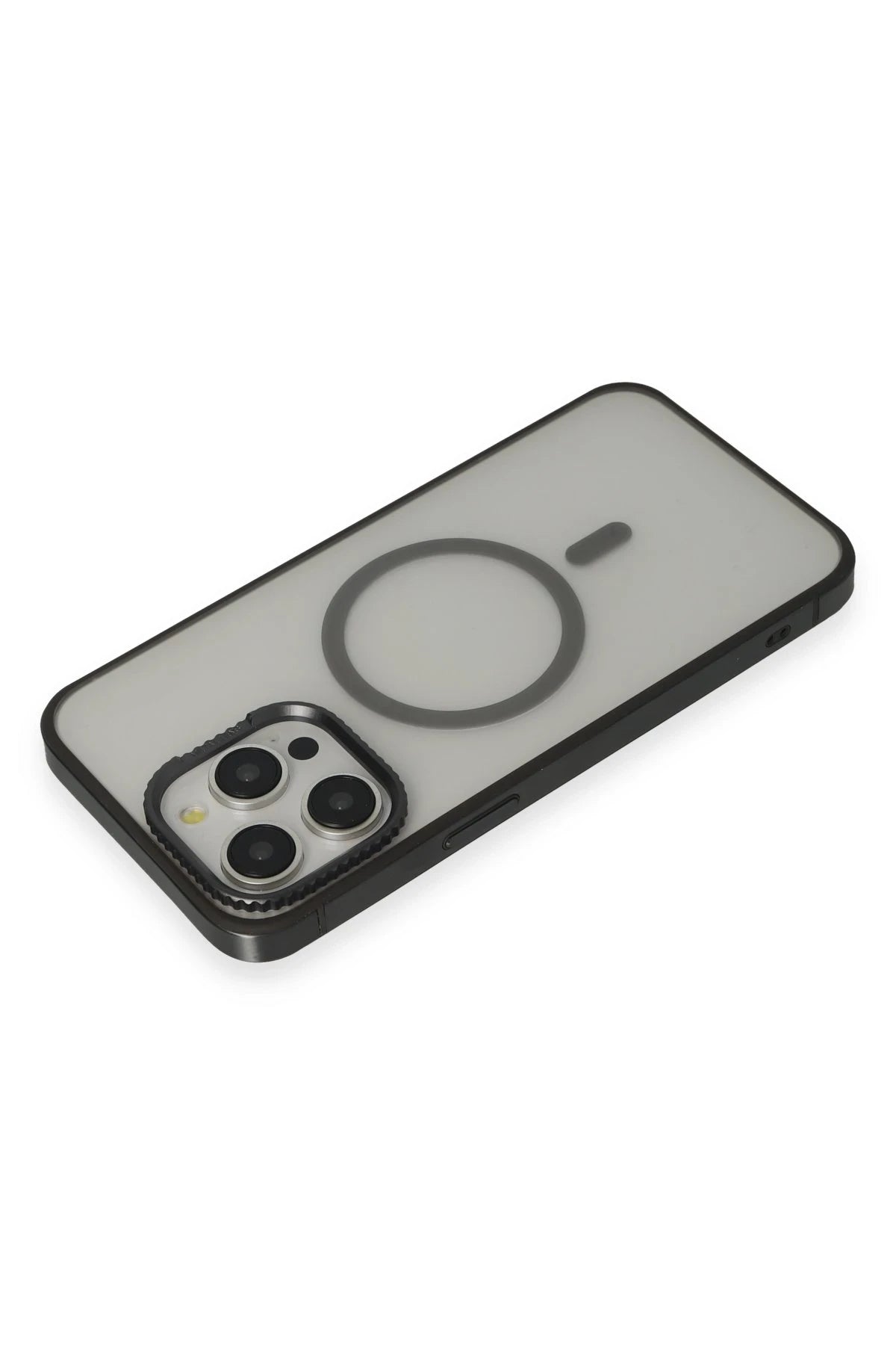 URR iPhone 15 Pro PVDSS Lens Titanium Edge Magsafe Telefon Kılıfı