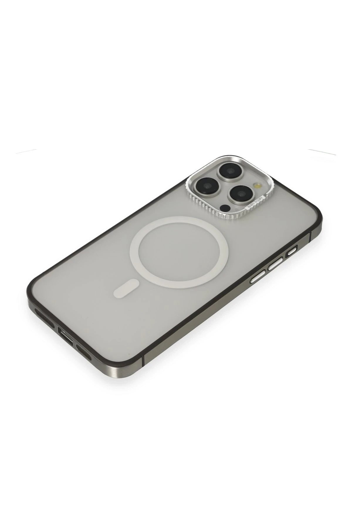 URR iPhone 15 Pro PVDSS Lens Titanium Edge Magsafe Telefon Kılıfı