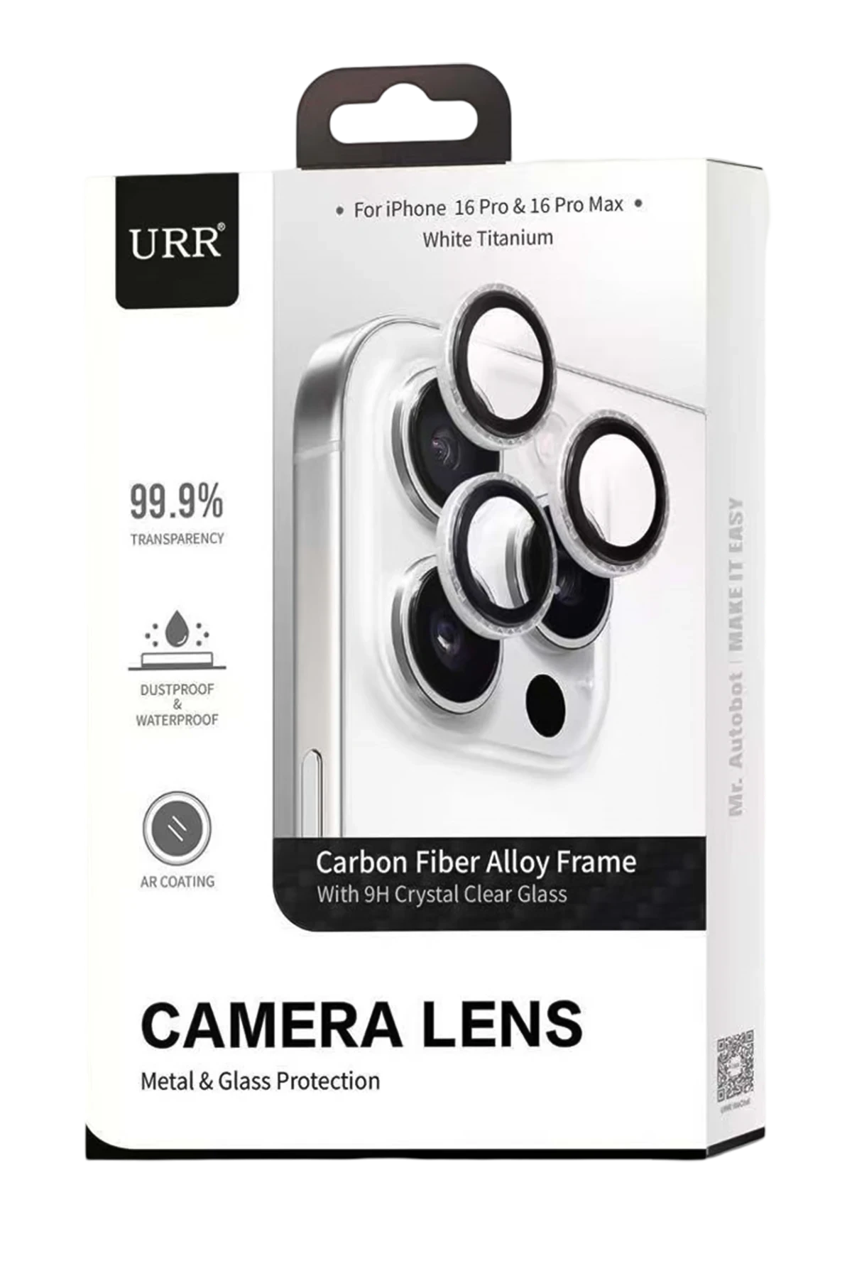 URR iPhone 16 Pro Max Kevlar AR Kamera Lens Koruyucu