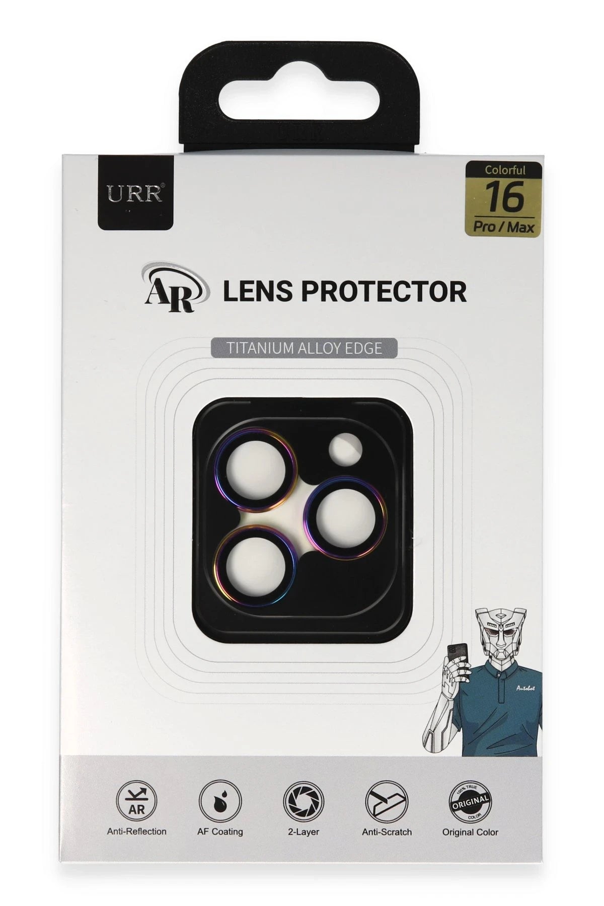 URR iPhone 16 Pro Max Titanium Alloy AR Kamera Lens Koruyucu