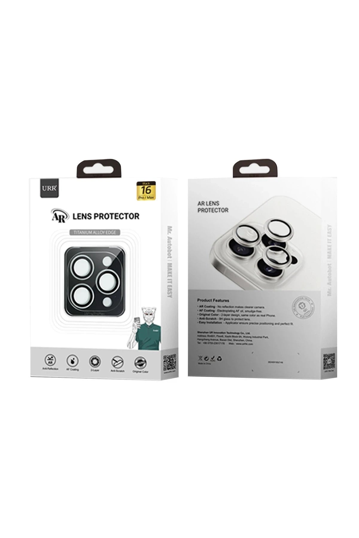 URR iPhone 16 Pro Max Titanium Alloy AR Kamera Lens Koruyucu