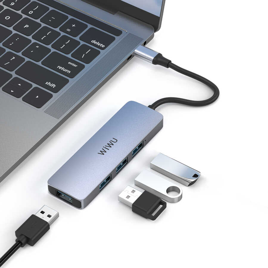 Wiwu Alpha A440 Pro 4 in 1 Type-C Hub 4'lü USB Çoğaltıcı - 2