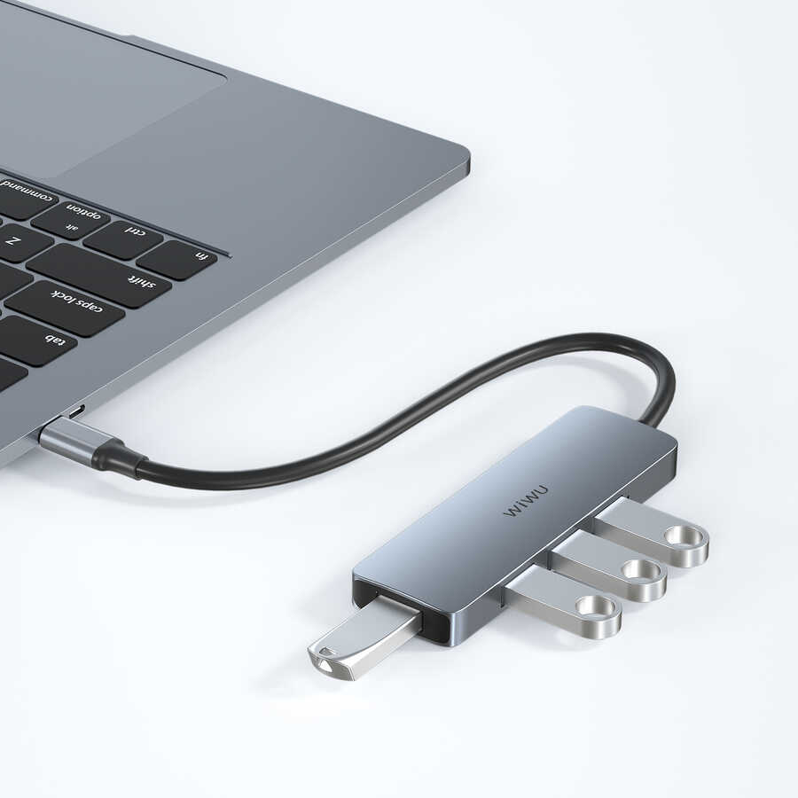 Wiwu Alpha A440 Pro 4 in 1 Type-C Hub 4'lü USB Çoğaltıcı - 3