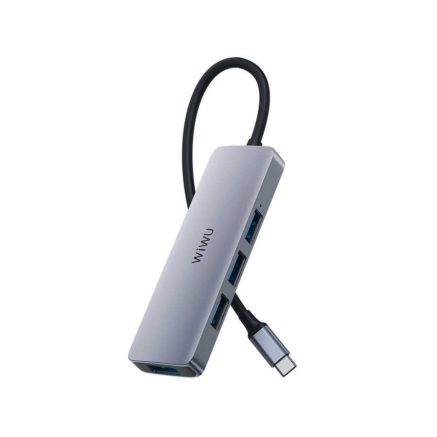 Wiwu Alpha A440 Pro 4 in 1 Type-C Hub 4'lü USB Çoğaltıcı - 5