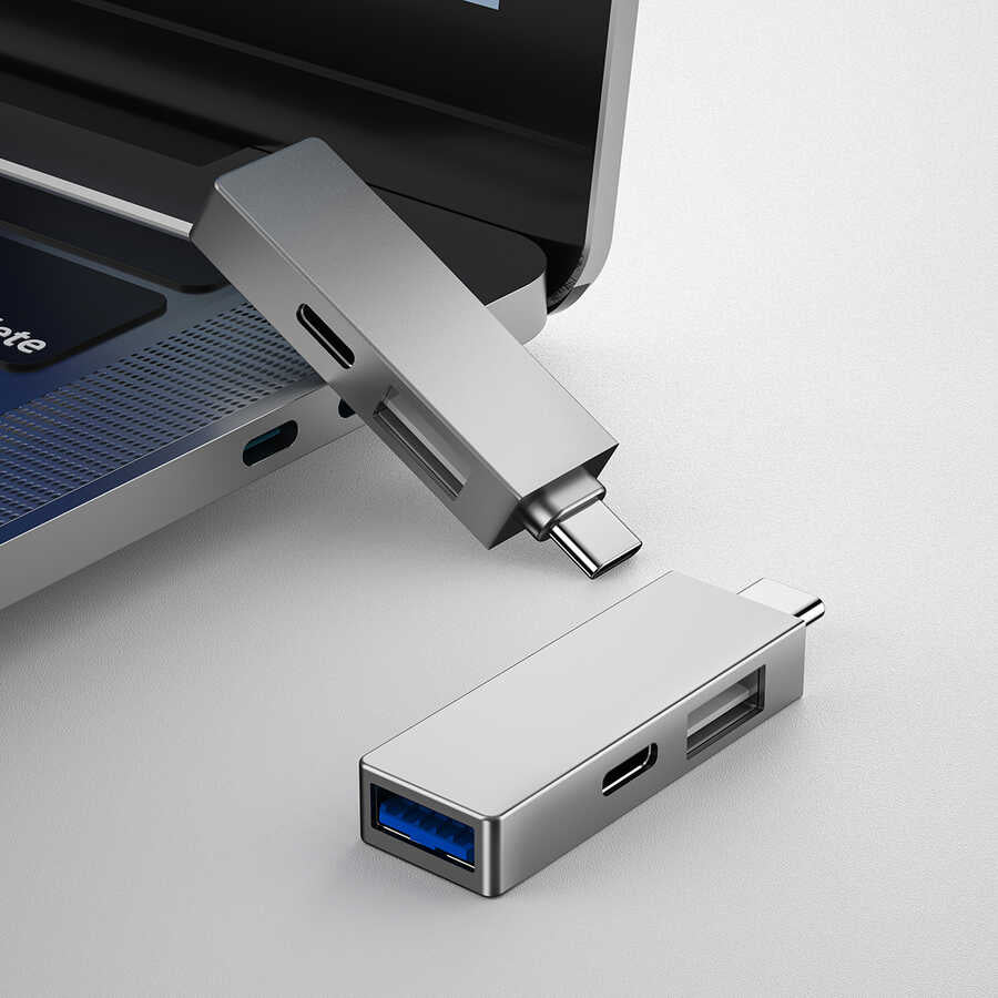 Wiwu Alpha T02 Pro 3 in 1 Type-C Hub PD Portlu Usb Çoğaltıcı - 3
