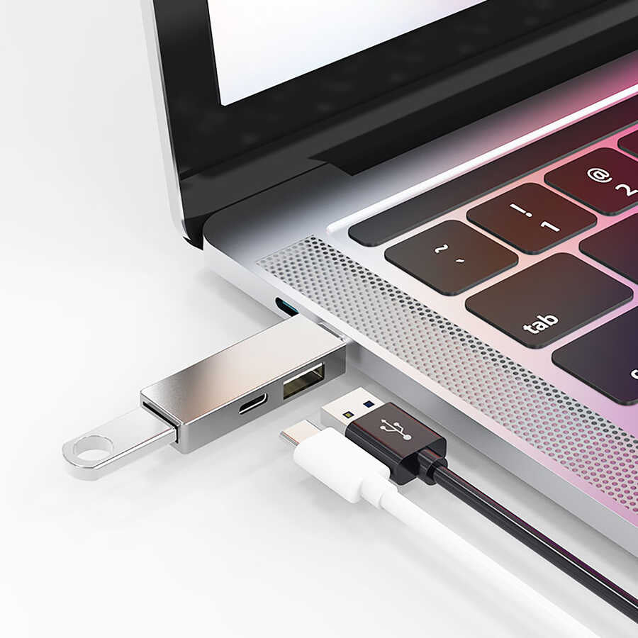 Wiwu Alpha T02 Pro 3 in 1 Type-C Hub PD Portlu Usb Çoğaltıcı - 2