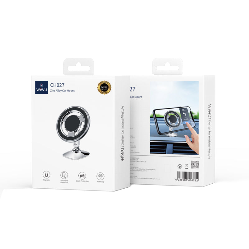 Wiwu CH027 360 Derece Dönebilen Magnetik Düz Zemin Versiyon Araç Telefon Tutucu
