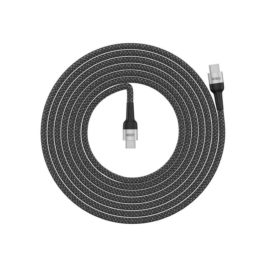 Wiwu Cyclone F15 Type-C to Type-C PD 480Mbps 100W 1.5 metre Data Kablosu - 2