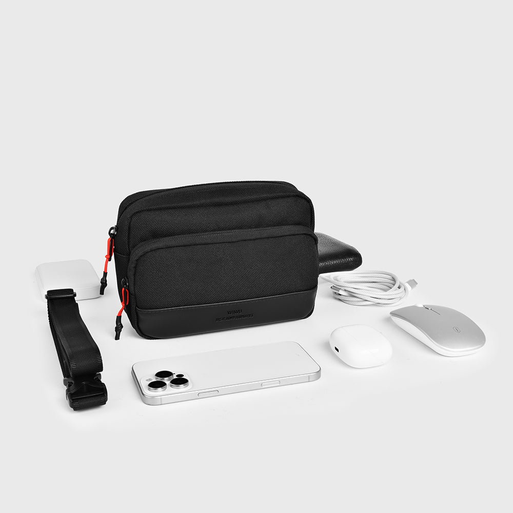 Wiwu Essen Serisi Suya Dayanıklı 1200D Polyester Kumaş Çapraz Vücut Çantası