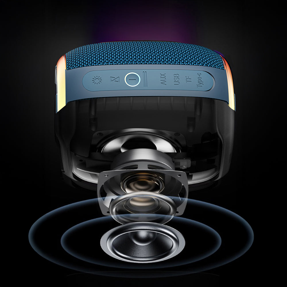 Wiwu H9 v5.3 10W RGB Işıklı Askılı TWS Bluetooth Speaker Hoparlör