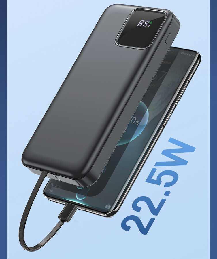 Wiwu JC-18 PD Hızlı Şarj Özellikli Led Göstergeli Powerbank 18W 10000mAh - 9