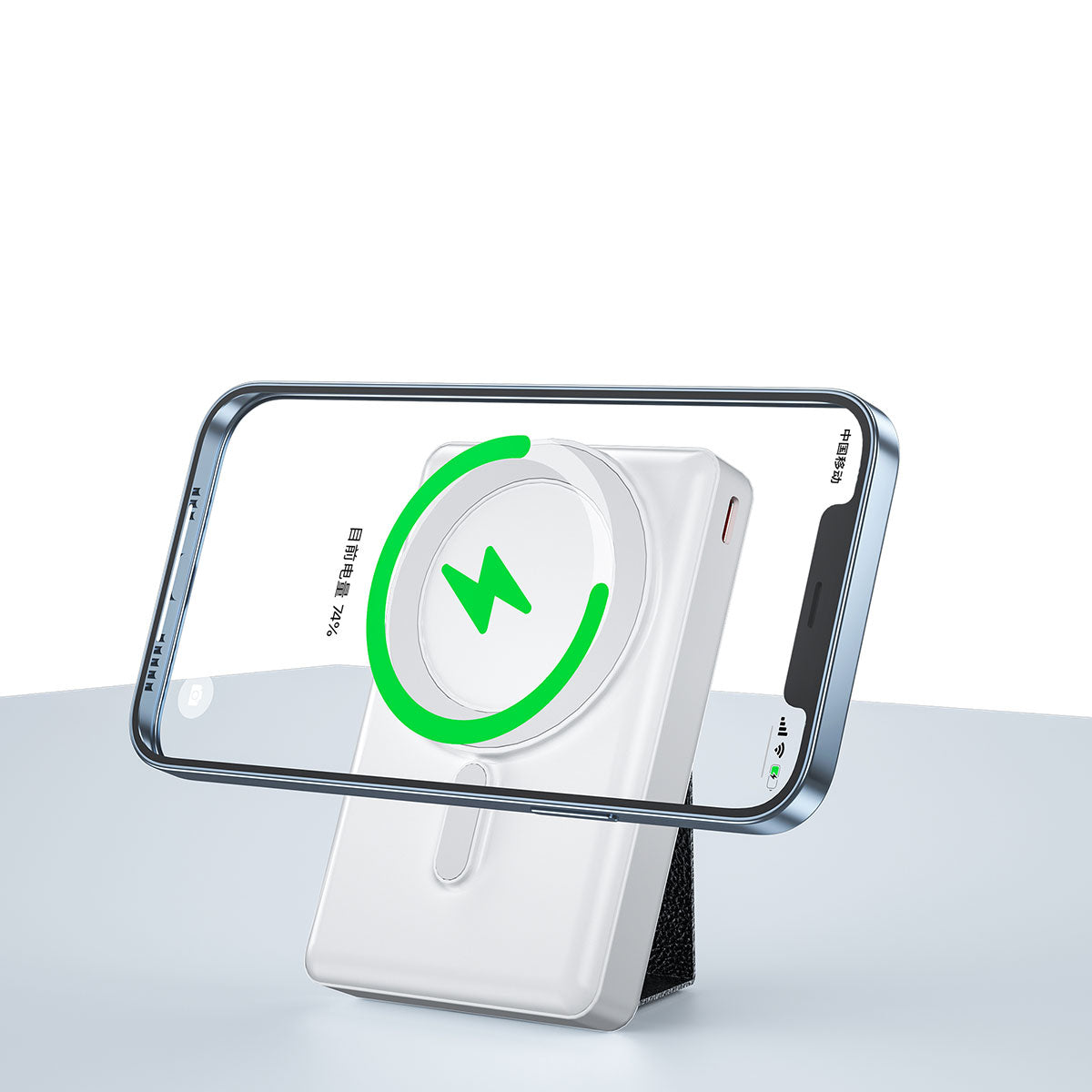 Wiwu JC-20 Hızlı Şarj Özellikli Standlı M-safe Wireless Transparan Powerbank 15W 10000mAh - 3