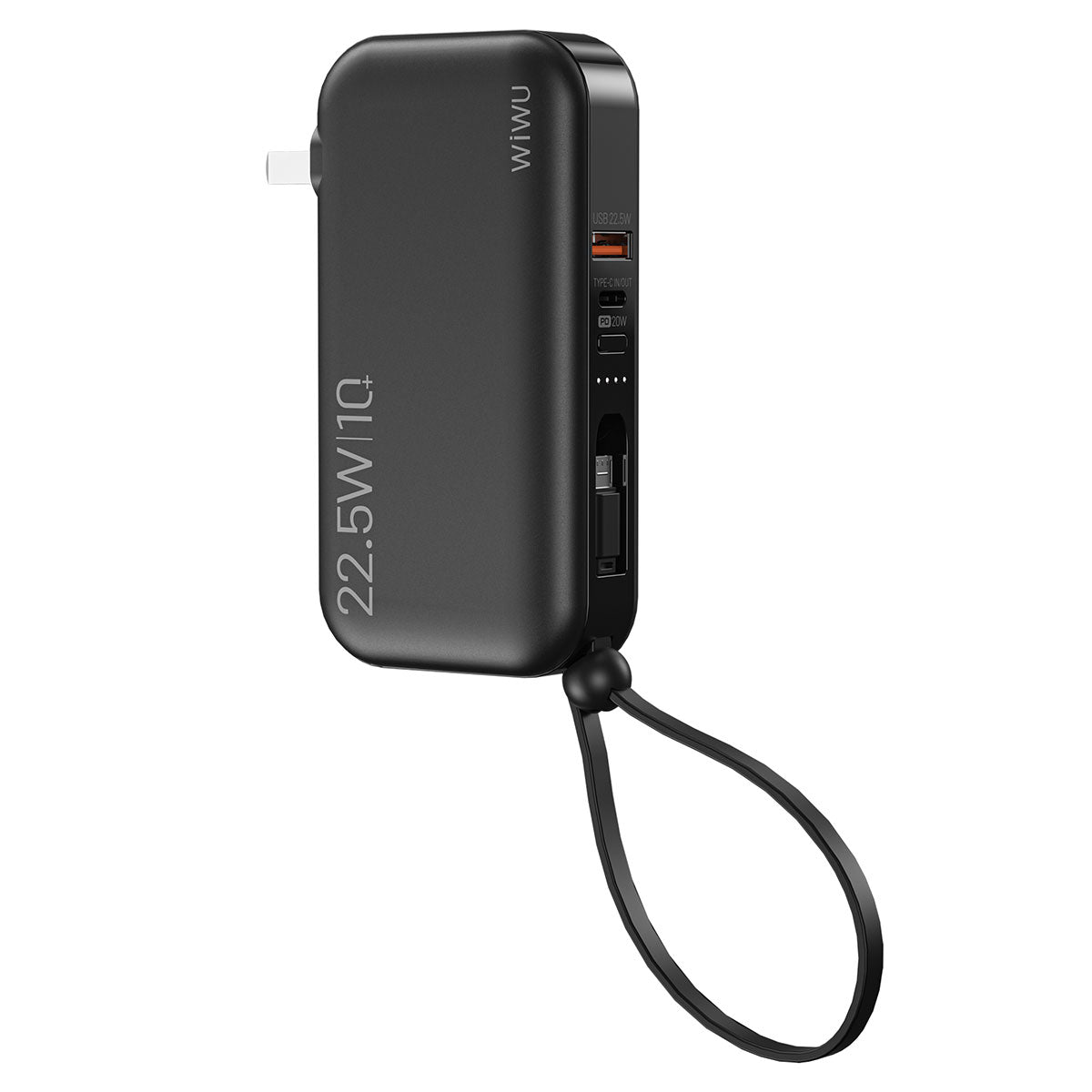 Wiwu JC-23 Micro Type-C ve Lightning Kablolu Şarj Göstergeli PD Powerbank 22.5W 10000mAh - 7