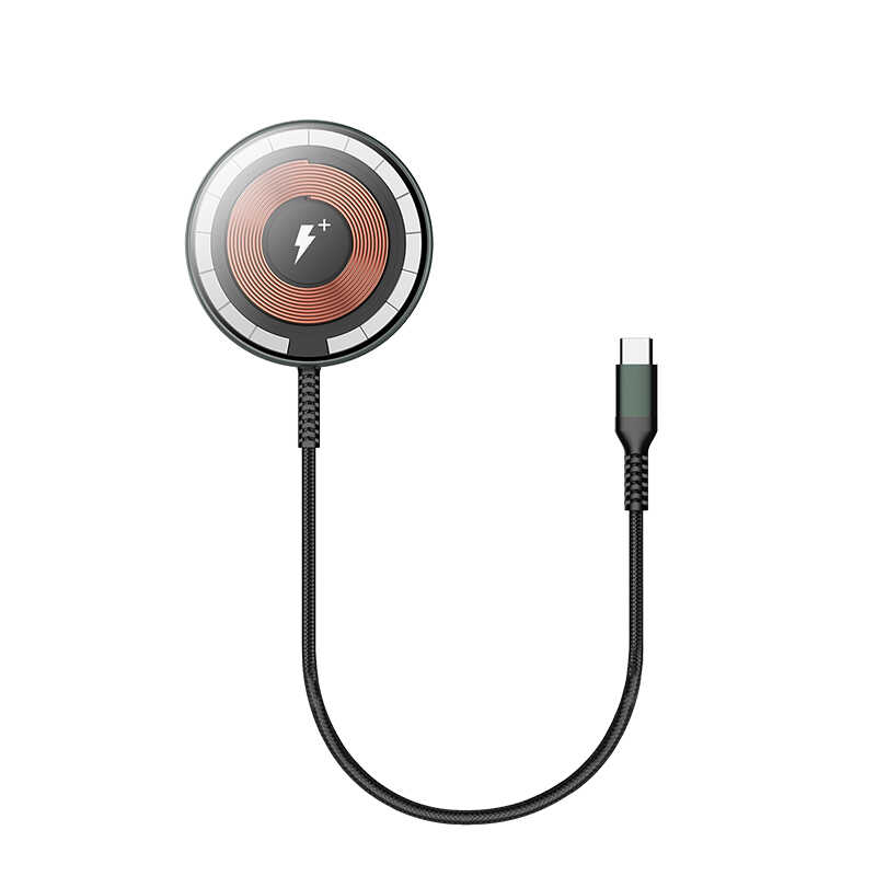 Wiwu M14 Intelligent Wireless Magnetik Şarj Ultra İnce Şeffaf 15W Android iOS Destekli - 1