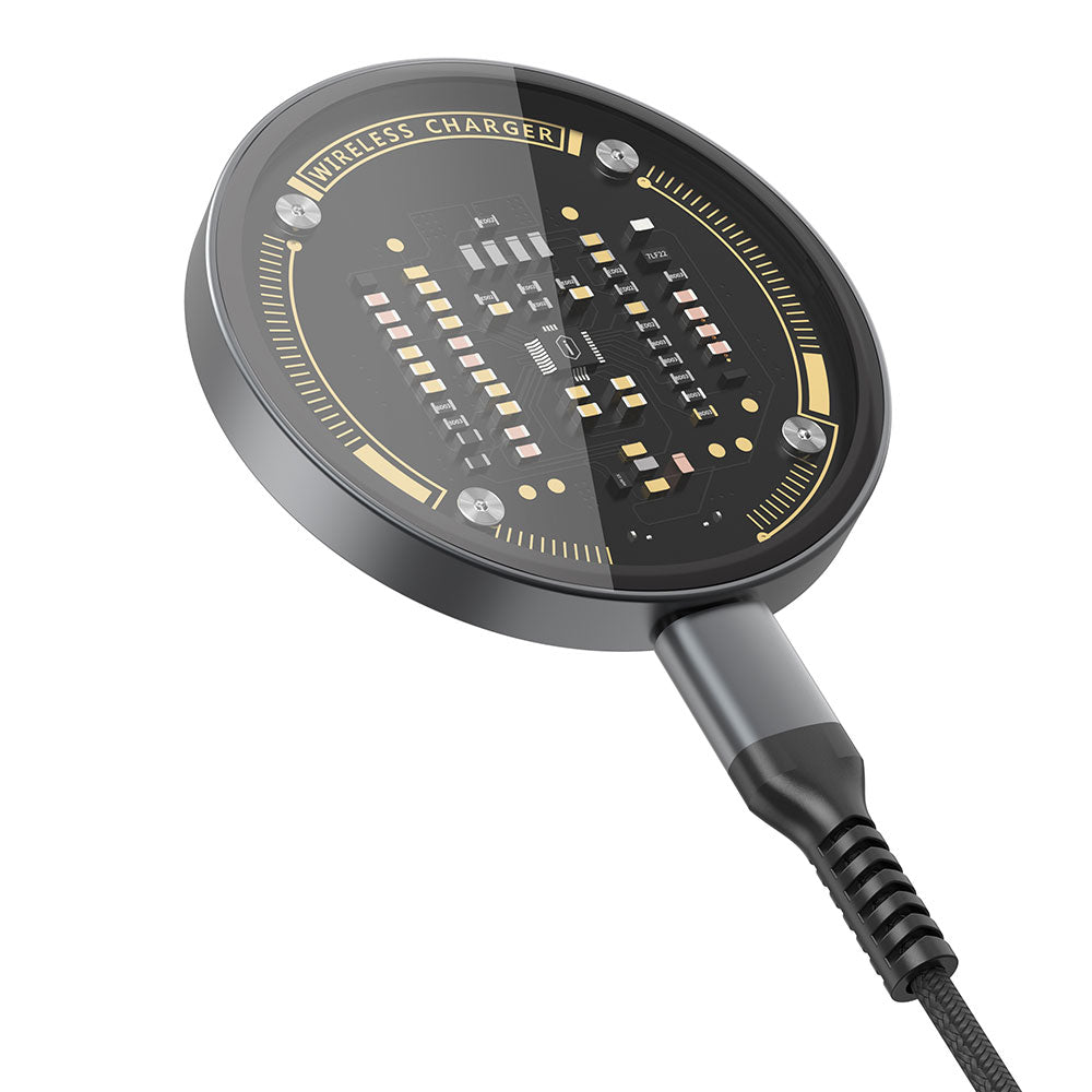 Wiwu M17 Magnetik Intelligent Transparan Ultra İnce Şeffaf 15W Android iOS Destekli Kablosuz Şarj Cihazı