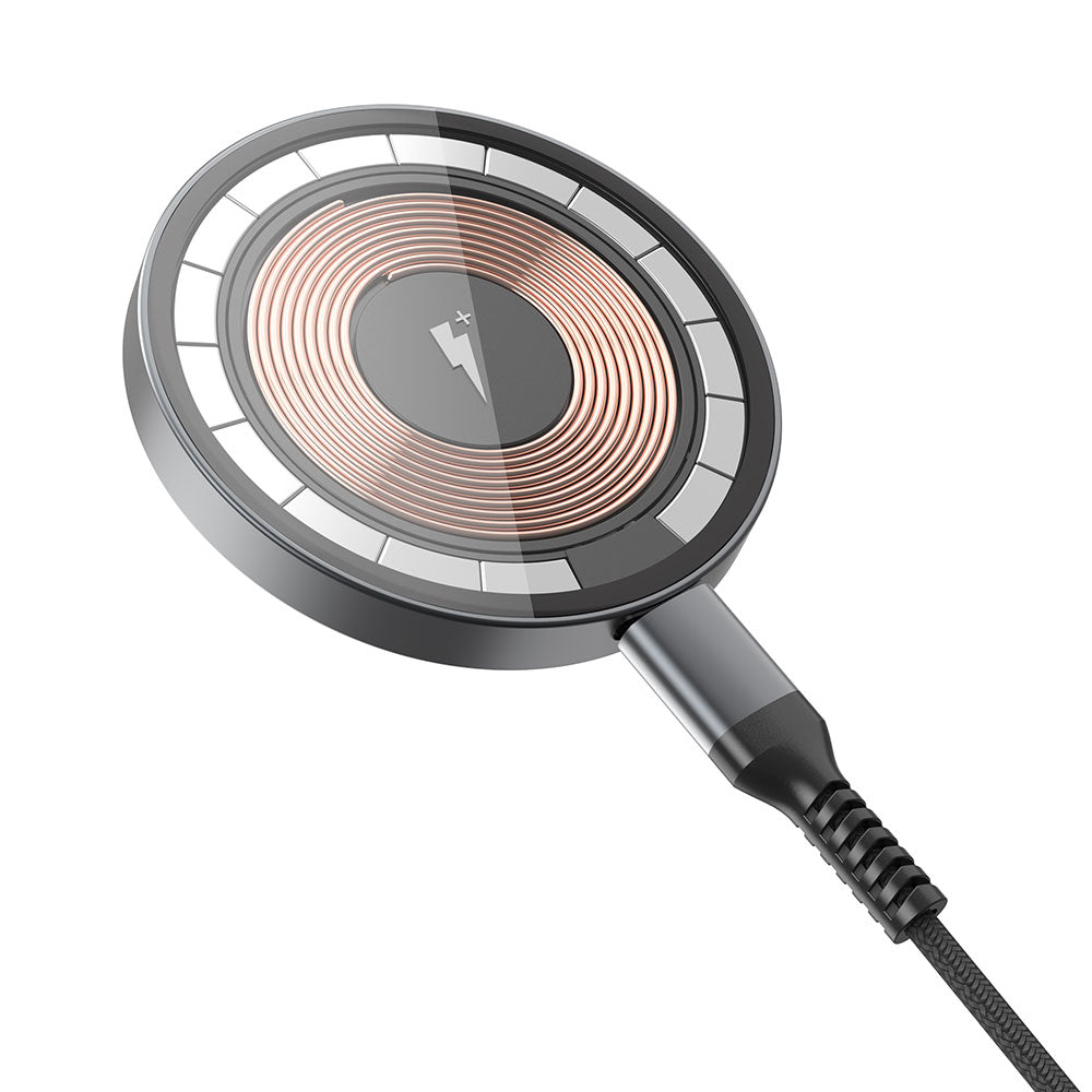 Wiwu M17 Magnetik Intelligent Transparan Ultra İnce Şeffaf 15W Android iOS Destekli Kablosuz Şarj Cihazı
