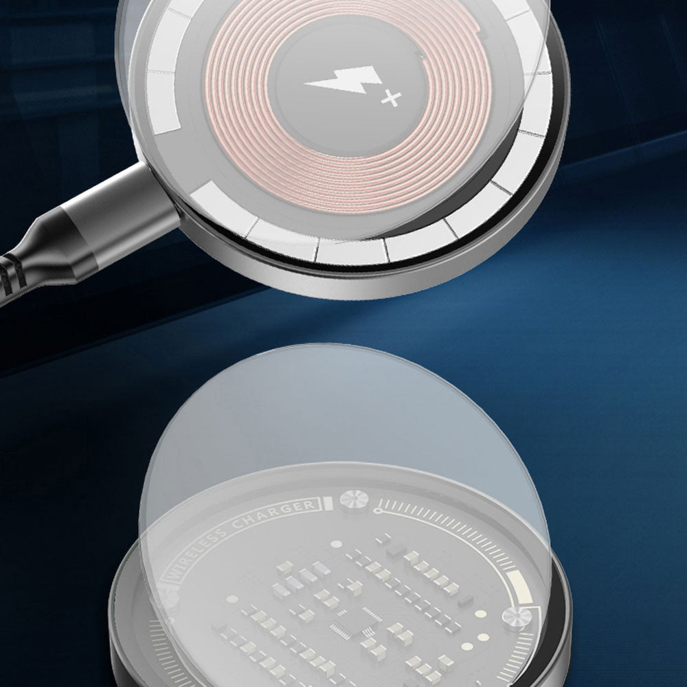 Wiwu M17 Magnetik Intelligent Transparan Ultra İnce Şeffaf 15W Android iOS Destekli Kablosuz Şarj Cihazı