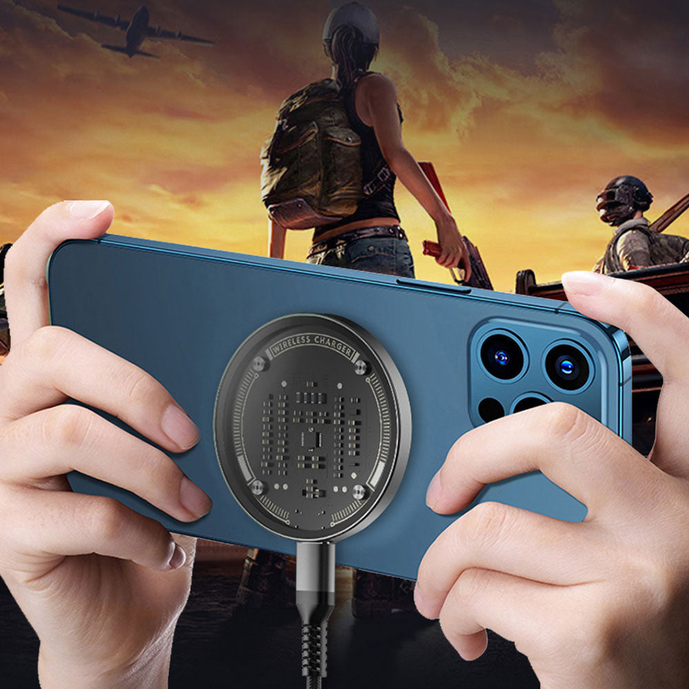 Wiwu M17 Magnetik Intelligent Transparan Ultra İnce Şeffaf 15W Android iOS Destekli Kablosuz Şarj Cihazı