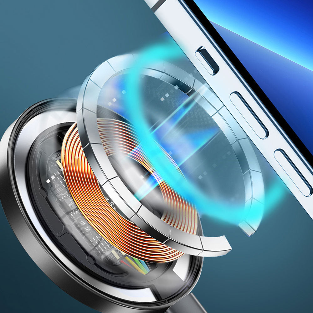 Wiwu M17 Magnetik Intelligent Transparan Ultra İnce Şeffaf 15W Android iOS Destekli Kablosuz Şarj Cihazı