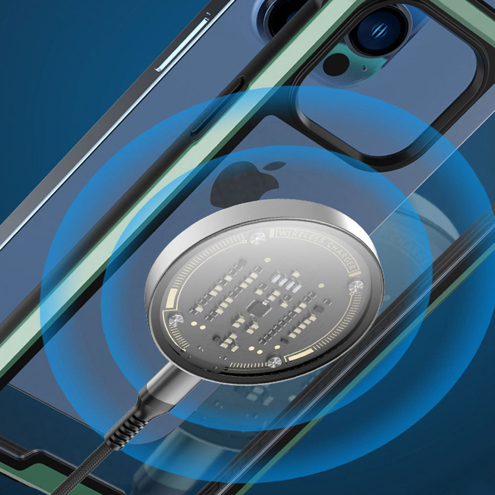 Wiwu M17 Magnetik Intelligent Transparan Ultra İnce Şeffaf 15W Android iOS Destekli Kablosuz Şarj Cihazı