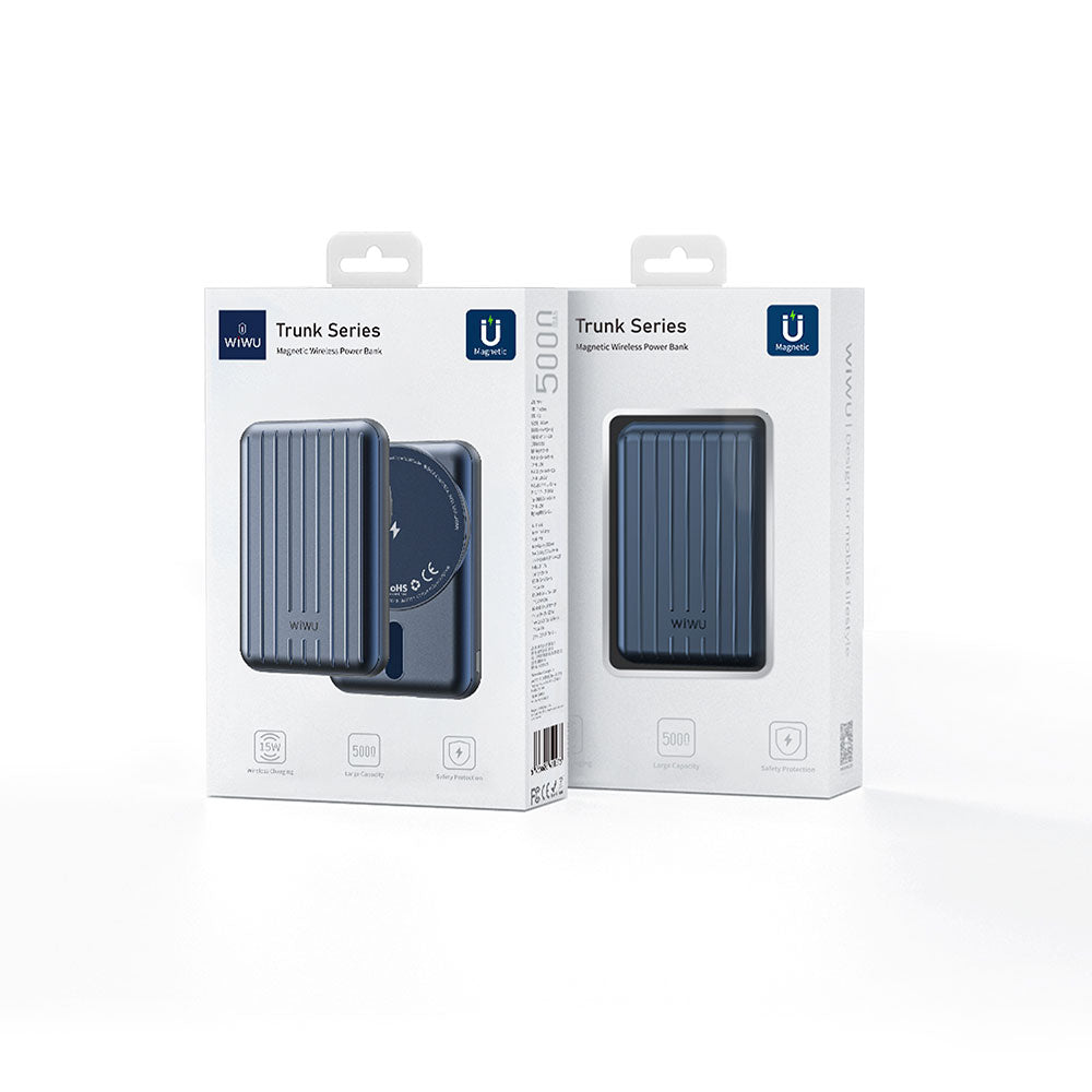 Wiwu PP02 Taşınabilir Wireless Şarj ve PD 15W 5000mAh Hızlı Şarj Özellikli Powerbank