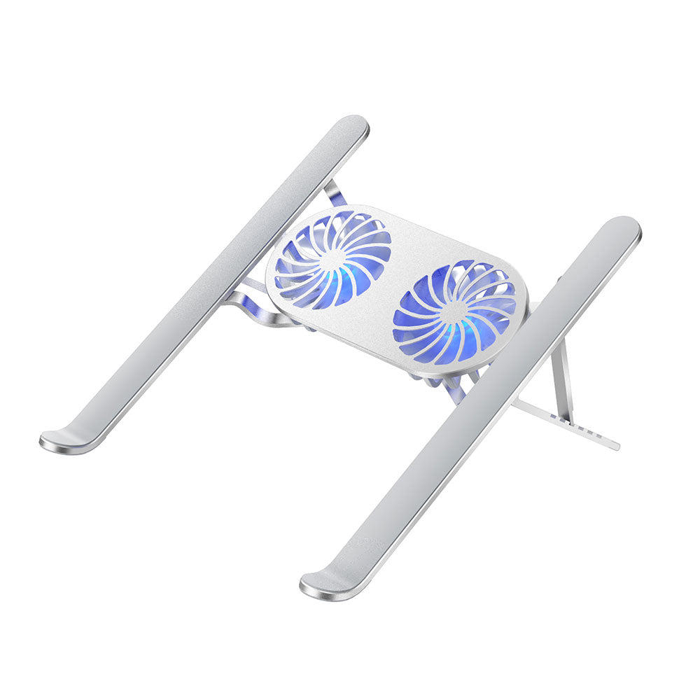 Wiwu S400 Pro Çift Fanlı Işıklı 5W 3000RPM Katlanabilir Ayarlanabilir Laptop Standı