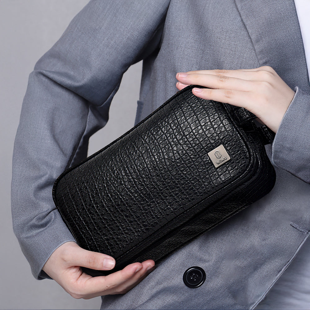 Wiwu Salem Serisi Parmak İzi Kilitli Çok Fonksiyonlu Taşınabilir Mobil Aksesuar Çantası