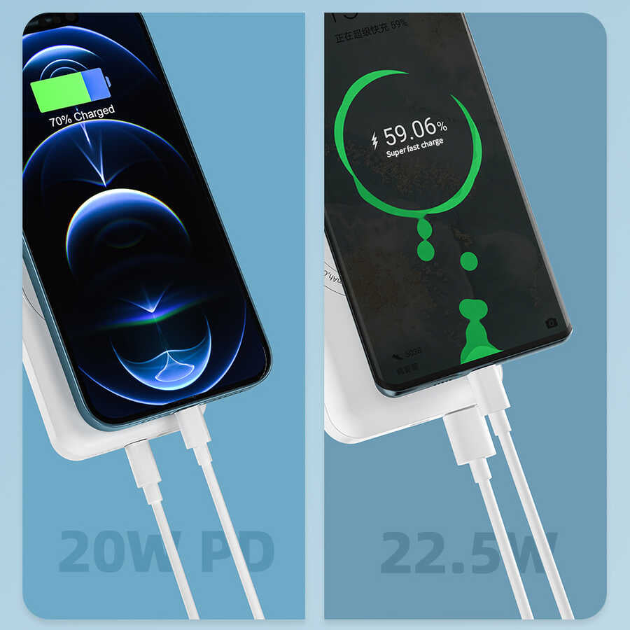 Wiwu SC10000 M-safe Mıknatıslı Kablosuz Powerbank - 12