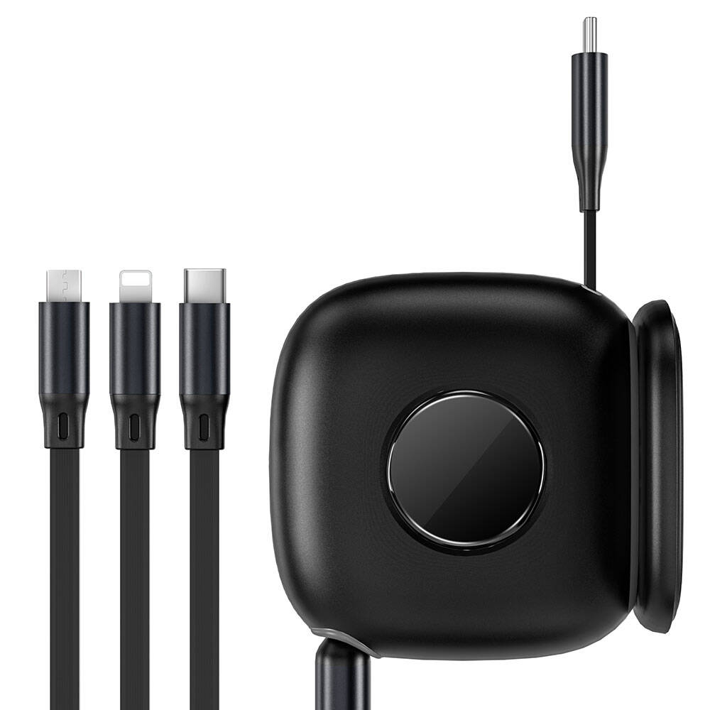 Wiwu Wi-C012 Masaüstü Düzenleyicili Type-C to C+Lightning+Micro Hızlı Şarj Kablosu 1.2M