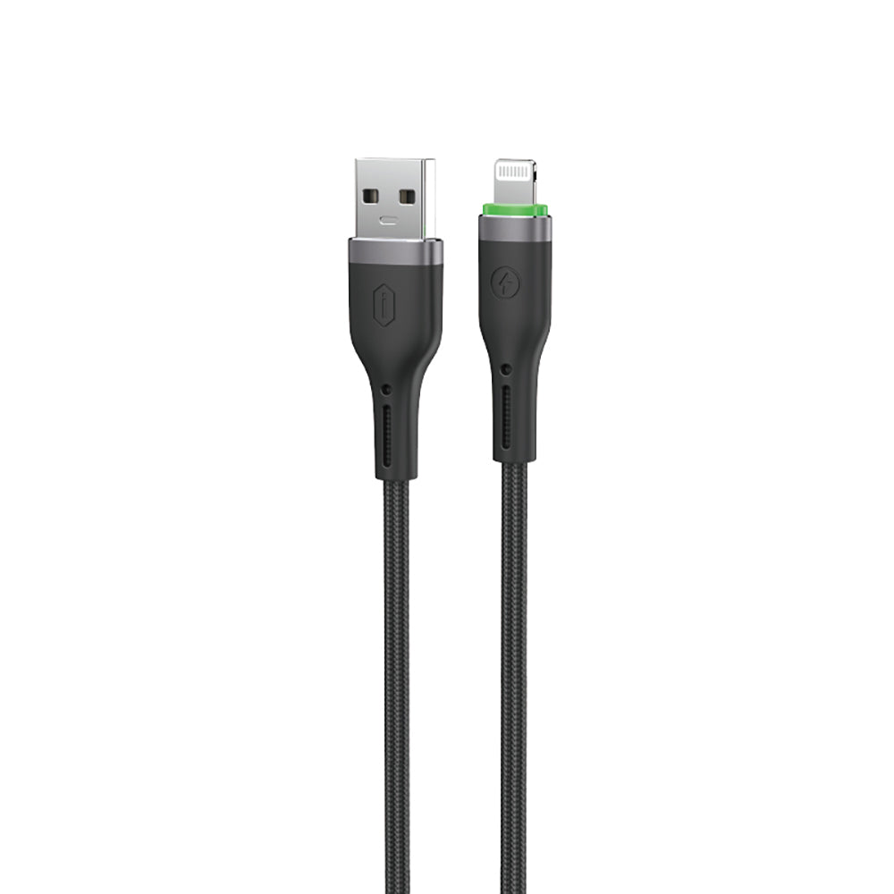 Wiwu Wi-C068 Orginlink Serisi LED Göstergeli USB-A to Lightning Hızlı Şarj Özellikli Data ve Şarj Kablosu 1M