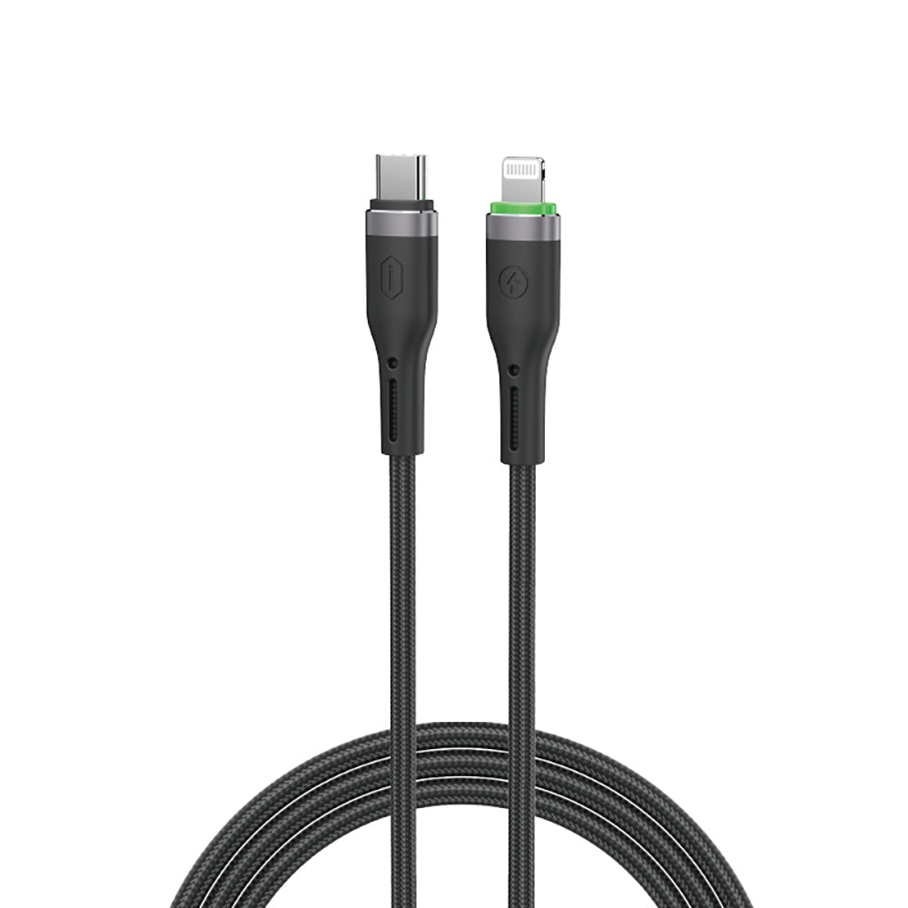 Wiwu Wi-C070 Orginlink Serisi LED Göstergeli Type-C to Lightning Hızlı Şarj Özellikli PD Data ve Şarj Kablosu 27W 1M