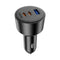 Wiwu Wi-CC026 Hızlı Şarj Özellikli PD Type-C + USB-A Portlu Aramid Fiber Araç Şarj Aleti 200W