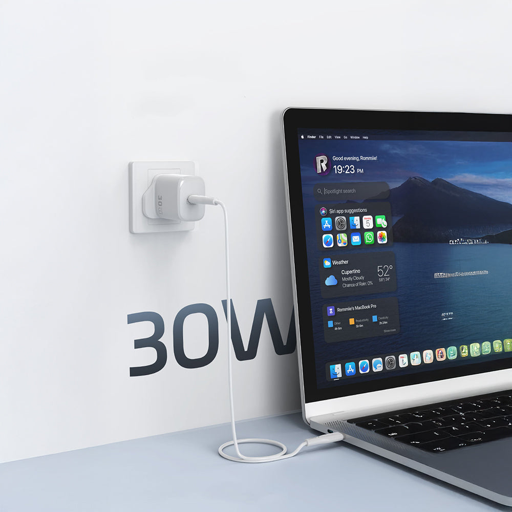 Wiwu Wi-G008 Essen Serisi GaN Tech PD 30W Hızlı Şarj Özellikli Şarj Başlığı
