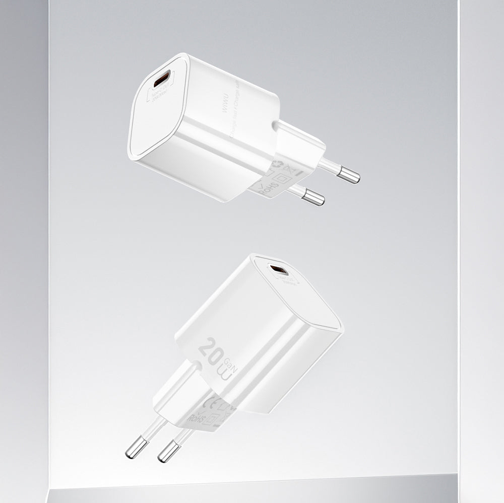 Wiwu Wi-G014 Cube Serisi GaN Tech PD  20W Hızlı Şarj Özellikli Mini Şarj Başlığı