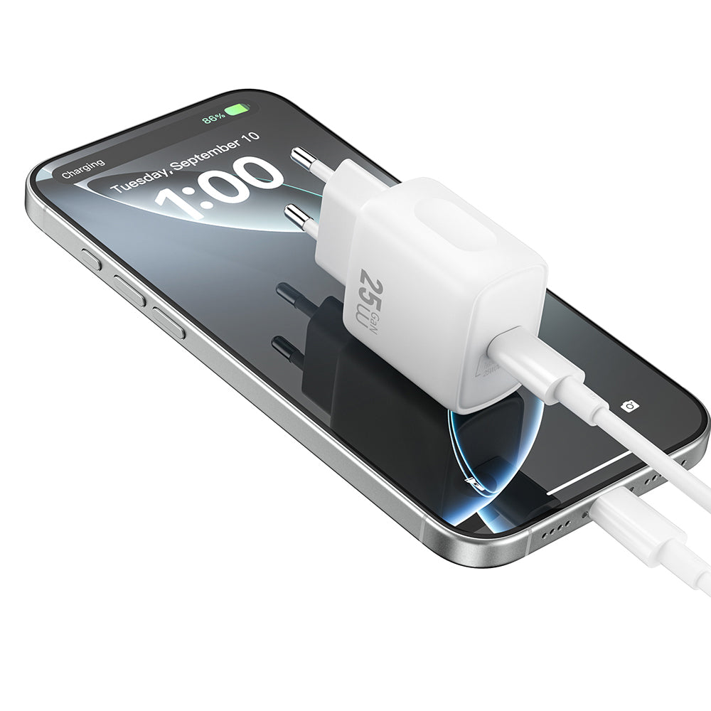 Wiwu Wi-G016 Essen Serisi GaN Tech PD Hızlı Şarj Özellikli 25W Şarj Başlığı