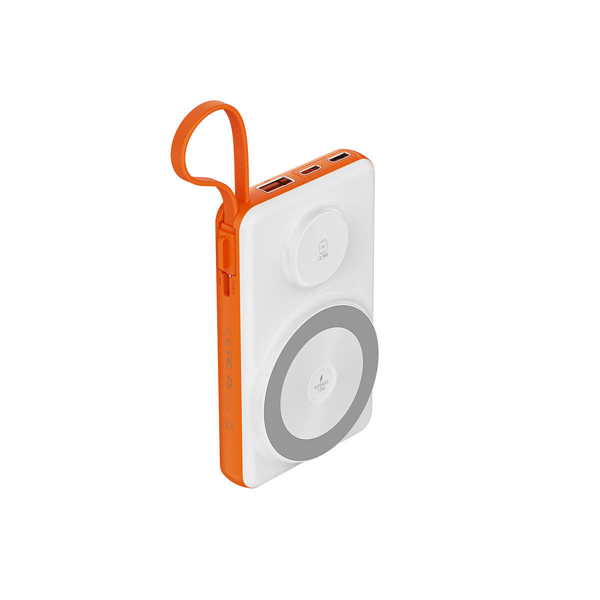 Wiwu Wi-P007 LED Ekranlı Akıllı Saat Kablosuz Şarj Özellikli 10000mAh 22.5W Taşınabilir Powerbank